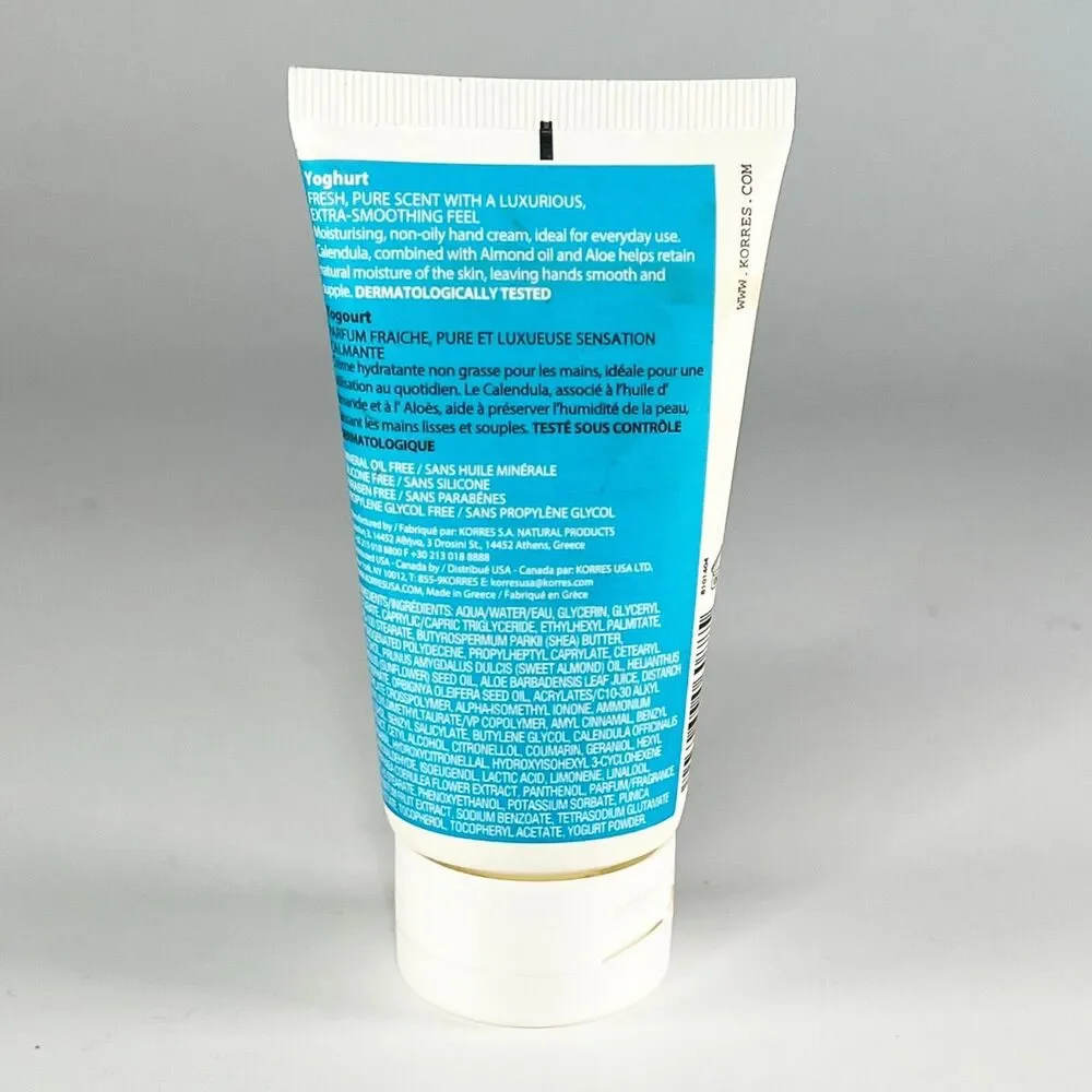 Korres Yoghurt Hand Cream Butter Moisturizer Natural 2.54 fl oz New